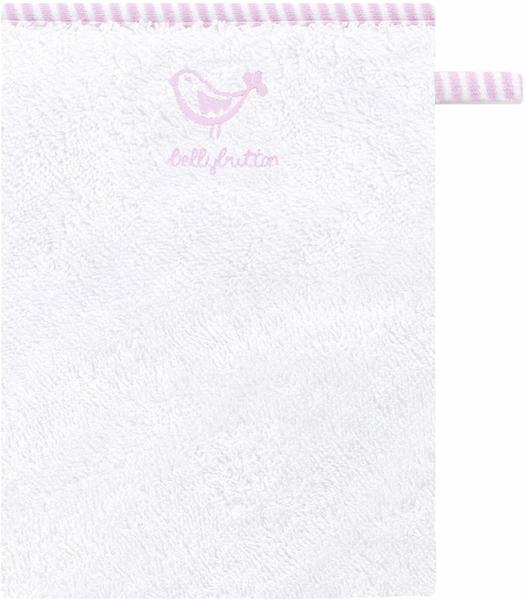 Bellybutton Waschhandschuh 15x21cm - uni weiß rosa
