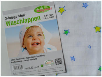 Odenwälder BabyNest Waschhandschuh 3 Stück - Sterne