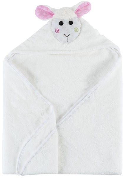 Zoocchini Baby Snow Terry Hooded Bath Towel - Lola The Lamb