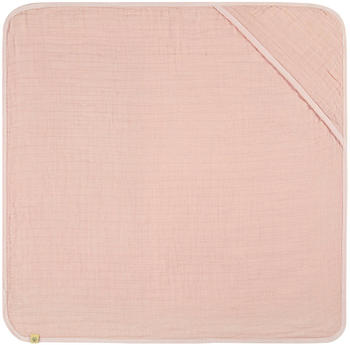 Lässig Kapuzenbadetuch Muslin 90x90 cm light pink