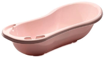 Lorelli Baby Badewanne 100 cm mit Ablagef&auml;chern rosa Wolke