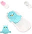 Lorelli Baby Badenetz Pinguin, Clips aus Kunststoff, Badewannennetz, ab Geburt blau