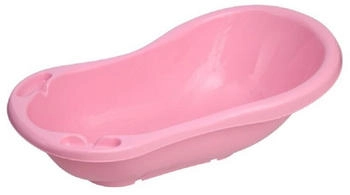 Lorelli Babybadewanne mit Ablagefächer, 84 cm lang, ergonomische Form ab Geburt rosa