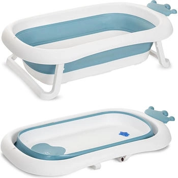 Lorelli Babybadewanne Royal 83 cm faltbar, Kanalabdeckung, stabile Beine blau