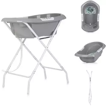 Chipolino Noemi Babybadewanne mit St&auml;nder, klappbar, grau (VKNOE0241GY)
