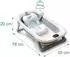 Relaxdays Faltbare Babybadewanne mit Kissen, bis 30kg, 20x78x50cm (creme/grau)