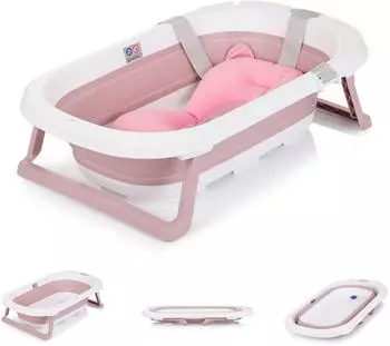 Chipolino Isla Babywanne faltbar mit Badekissen, rosa (VKISL0242PI)