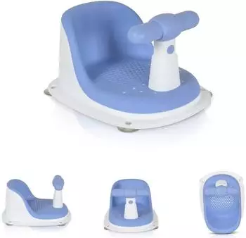 Moni Bernie Baby-Badesitz mit Rückenlehne, rutschfest, blau (110113)