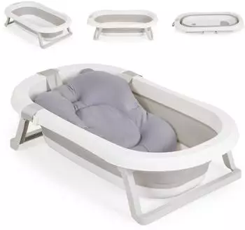 Moni Palma Babybadewanne faltbar 3-teilig, grau (112257)