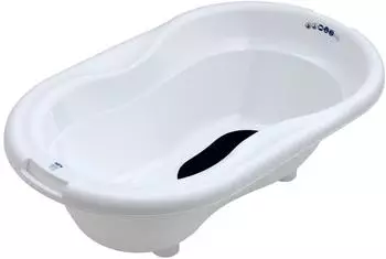 Rotho-Babydesign TOP Babybadewanne mit Antirutschmatte, recycelt, weiß (1233501101)