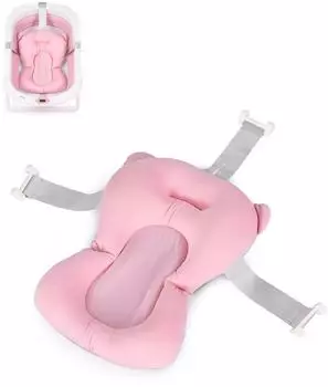Chipolino Babybadewannennetz und Kissen Multi, Kunststoffbügel, pink (MBMUL0253PI)