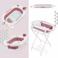 Faltbare Babybadewanne - Moby-system - Holly - Lcd-thermometer - Weiches Kissen...