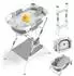 Relaxdays Babybadewanne faltbar mit Gestell, Kunststoff/Metall, grau/weiß