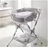 Relaxdays Babybadewanne faltbar mit Gestell, Kunststoff/Metall, grau/weiß
