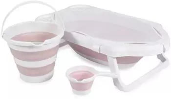 Cangaroo Hawaii Badewannen-Set 4-teilig, faltbar, rosa (109370)