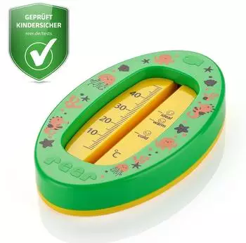 Reer Baby-Badethermometer oval, quecksilberfrei, gr&uuml;n (24133)