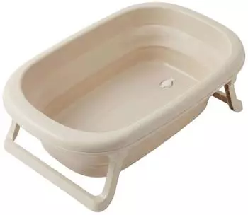 TEGA Baby Faltbare Babybadewanne mit Ablaufstopfen, beige (FB-004-119)