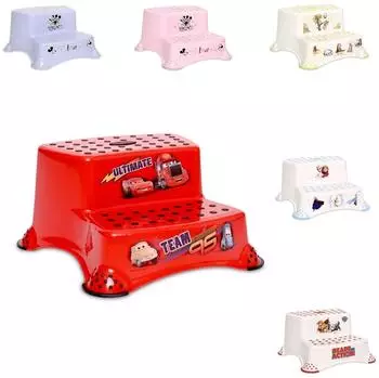 Lorelli Kinder-Tritthocker zweistufig, Gummi-Noppen, rutschfest, rot
