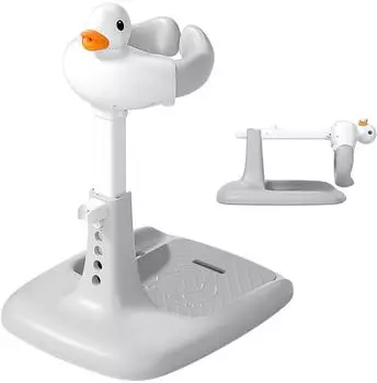 Relaxdays Baby-Duschständer höhenverstellbar, 45-67cm, ABS, grau-weiß