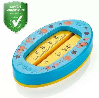 Reer Badethermometer oval, quecksilberfrei, blau (24123)
