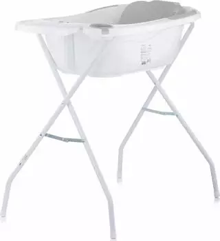 Chipolino Vela Babybadewanne mit Matte und Ständer 87cm, grau