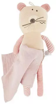 Bieco Kuscheltier Maus mit Schmusetuch