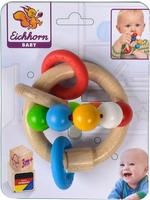 Eichhorn Motorikspielzeug Baby, 100017040, Greifling aus Holz, ab 3 Monate
