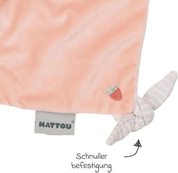 Nattou Mini soft toy elephant Oli Pink 19 cm