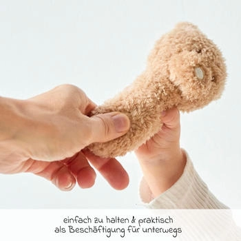Nattou Teddy rattle Bear light brown 14 cm