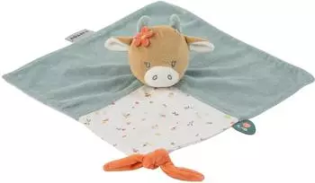 Nattou Flat cuddly toy Mila the cow sky blue 27 x 27 cm