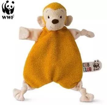 WWF Cub Club Schmusetuch Mago das &Auml;ffchen, gelb, 30cm