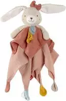 Fehn Schmusetuch "fehnNATUR, Hase" mit Befestigungsring f&uuml;r Schnuller