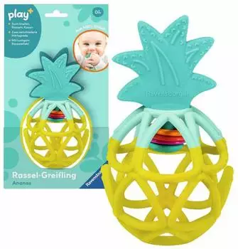 Ravensburger Play+ Rassel-Greifling Ananas, Silikon, ab 0 Monate (4869)