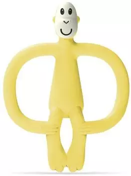 Matchstick Monkey Bei&szlig;ring & Gel-Applikator Silikon, BPA-frei, gelb (Matchstick Monkey)