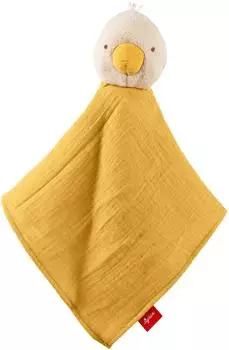 Sigikid sigibaby Schnuffeltuch Ente, Musselin, wei&szlig;/gelb (31258)