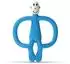 Matchstick Monkey Monkey Teether Silikon-Beißring & Gel-Applikator, blau, BPA-frei