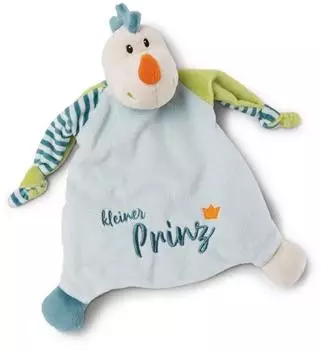 NICI Schmusetuch Drache "Kleiner Prinz" blau/gr&uuml;n 25x25cm (46734)