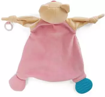 NICI Schmusetuch Katze beige 25x25cm mit Bei&szlig;ring (48894)