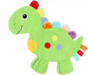 TOI-TOYS Little Stars Dino Baby-Schmusetuch mit Knistertuch (ab 0 Monate)