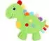 TOI-TOYS Little Stars Dino Baby-Schmusetuch mit Knistertuch (ab 0 Monate)