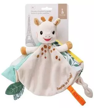 Vulli Sophie la girafe Schmusetuch mit Schnullerband (850805)