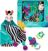 Ravensburger Greifspielzeug "Play+ F&uuml;hlen, rasseln, spielen (Geschenk-Set: Zebra)"