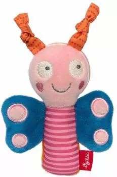 Sigikid Greifling Schmetterling mit Spiegel Red Stars, rosa/blau, ab 3 Monaten (42602)