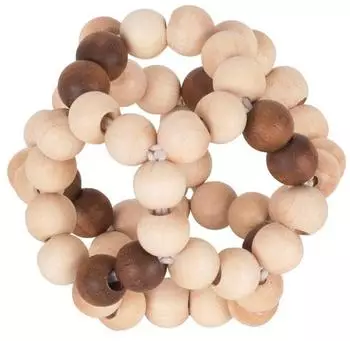 Goki Greifling Elastik mit Holzperlen, natur (65325)