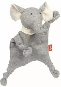 Sigikid Tiny Tissues Mini-Schnuffeltuch Elefant, grau, 18cm (39836)