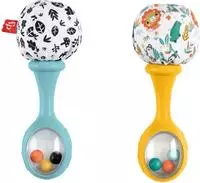 Fisher-Price Rassel "Rumba-Rasseln mit Stoff, blau/gelb"