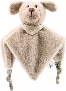 Sterntaler Schmusetuch Lucky Hund S mit Rassel, graubeige (3202426)