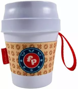 Fisher-Price Coffee Cup Rassel & Beißring 2-in-1, ab 3 Monaten (DYW60)
