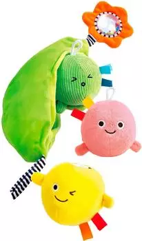 HaPe Kleine Erbsen-Freunde sensorisches Spielzeug, Kinderwagen-Anh&auml;nger (E0135)