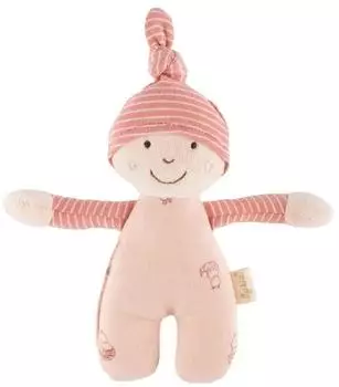 Sigikid sigibaby Greifling Rassel-P&uuml;ppchen, Baumwolle, rosa (39984)